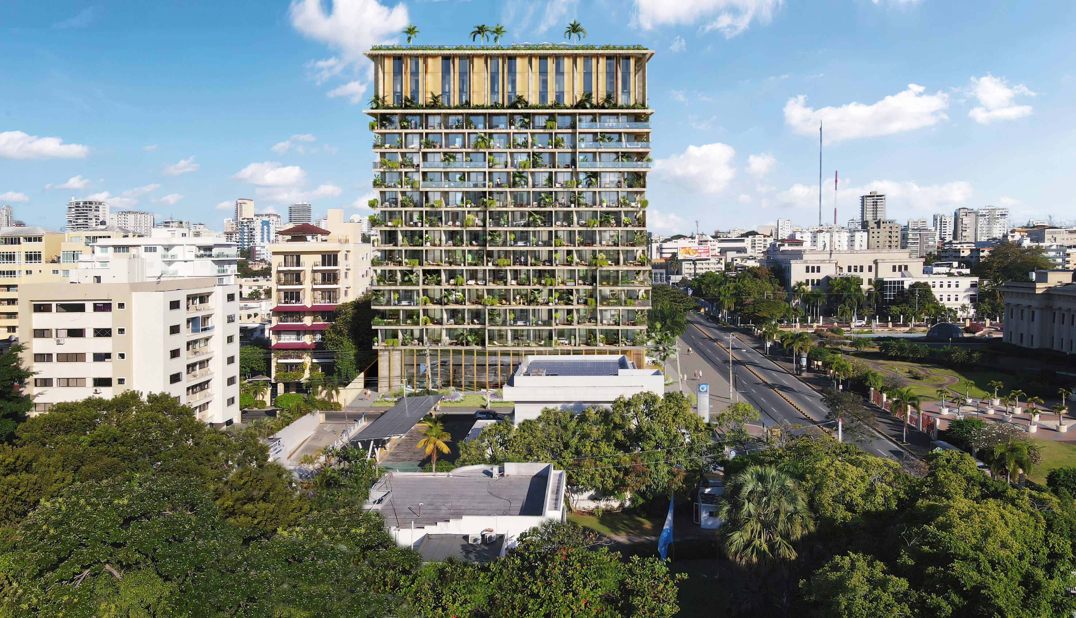 exterior of a huge building